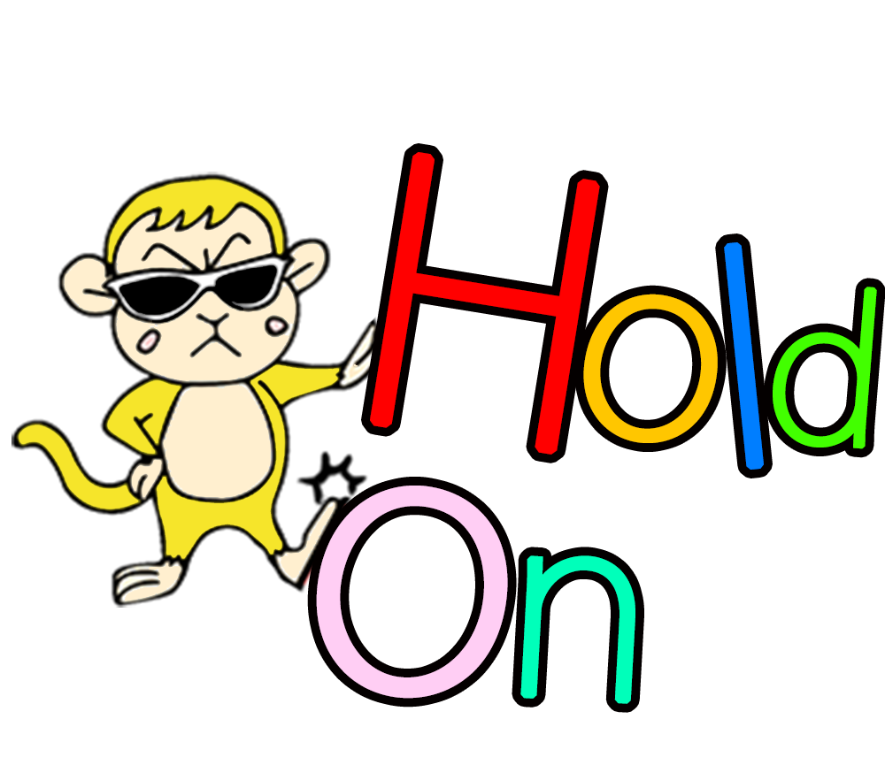 バナナ猿のイラストとHolaの文字